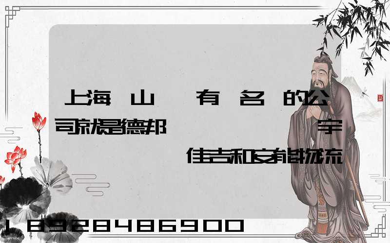 上海寶山區這有點名氣的公司就是德邦、華宇、佳吉和安能物流,誰能分析...
